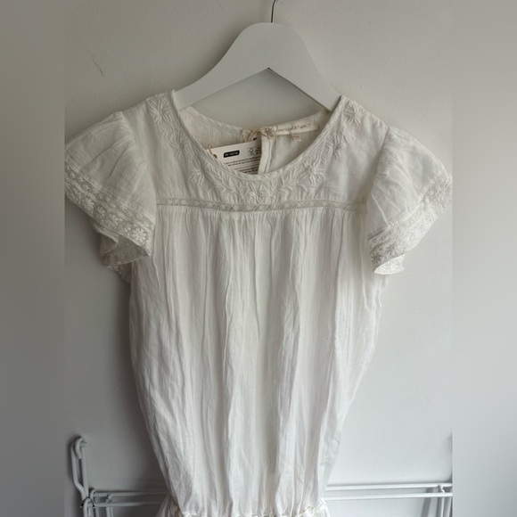 Girls size 7y loveshackfancy White Short Sleeve Dress - Picture 4 of 6